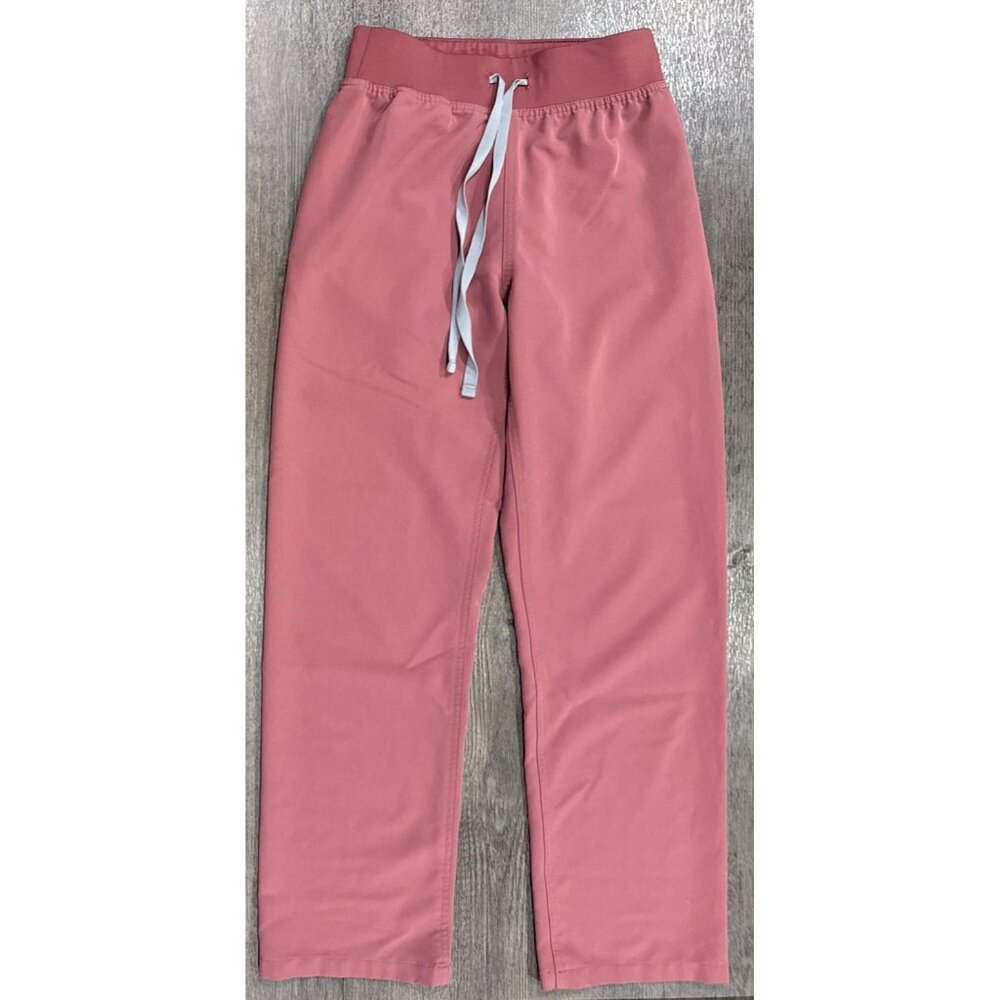 Figs Mauve Pink Livingston High Waist Scrub Pants Sz XS EUC